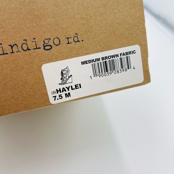 Indigo Rd Medium Brown Multi Strap Tassel Haylei Wedge - Picture 7 of 7